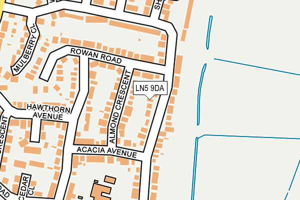 LN5 9DA map - OS OpenMap – Local (Ordnance Survey)