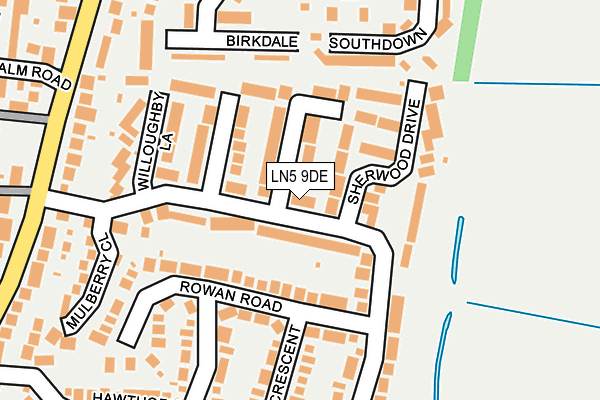 LN5 9DE map - OS OpenMap – Local (Ordnance Survey)
