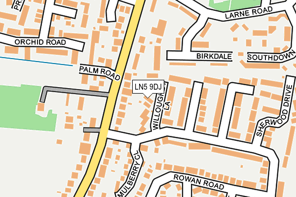 LN5 9DJ map - OS OpenMap – Local (Ordnance Survey)