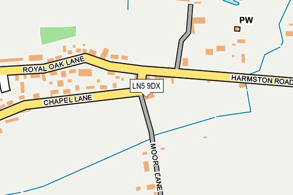 LN5 9DX map - OS OpenMap – Local (Ordnance Survey)