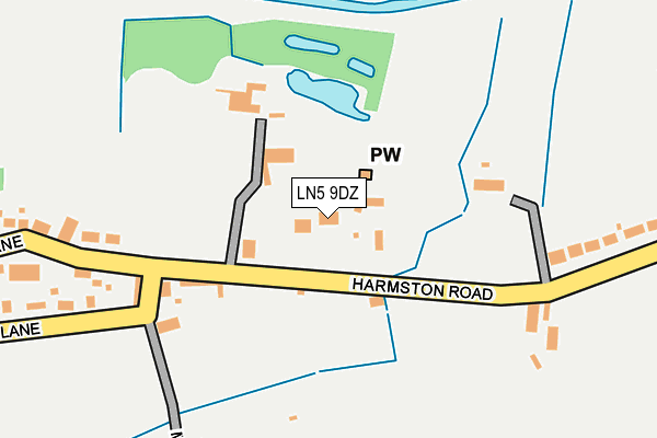 LN5 9DZ map - OS OpenMap – Local (Ordnance Survey)