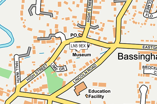 LN5 9EX map - OS OpenMap – Local (Ordnance Survey)