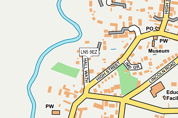 LN5 9EZ map - OS OpenMap – Local (Ordnance Survey)