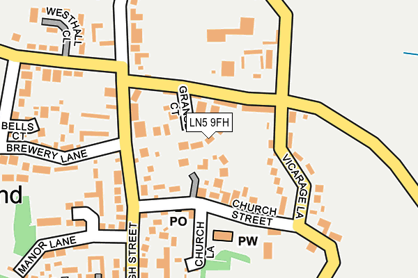 LN5 9FH map - OS OpenMap – Local (Ordnance Survey)