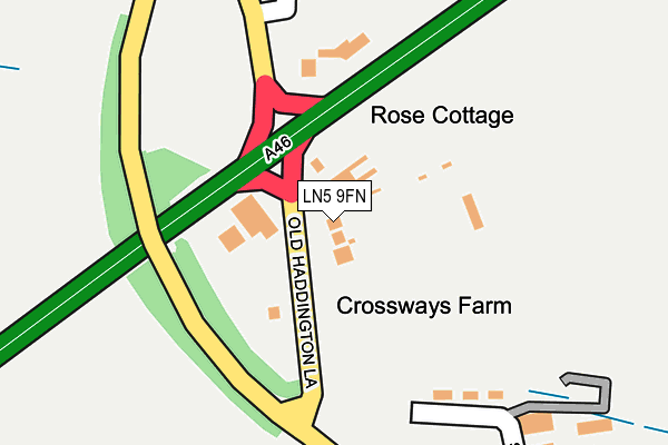LN5 9FN map - OS OpenMap – Local (Ordnance Survey)