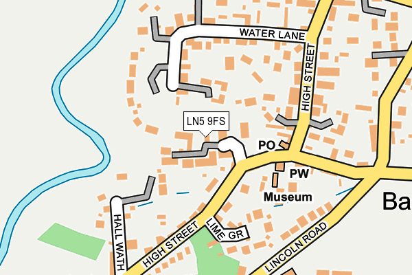 LN5 9FS map - OS OpenMap – Local (Ordnance Survey)