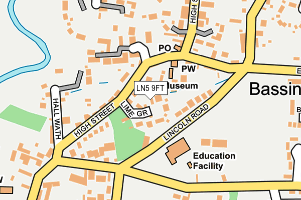 LN5 9FT map - OS OpenMap – Local (Ordnance Survey)