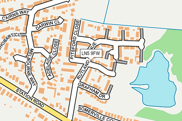 LN5 9FW map - OS OpenMap – Local (Ordnance Survey)