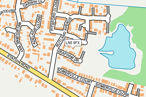 LN5 9FX map - OS OpenMap – Local (Ordnance Survey)