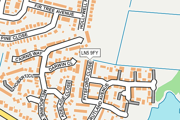 LN5 9FY map - OS OpenMap – Local (Ordnance Survey)
