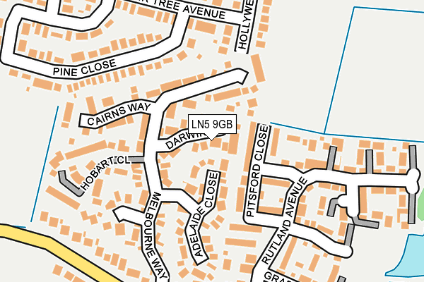 LN5 9GB map - OS OpenMap – Local (Ordnance Survey)