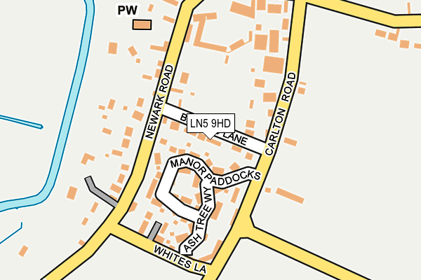 LN5 9HD map - OS OpenMap – Local (Ordnance Survey)