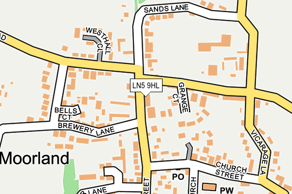 LN5 9HL map - OS OpenMap – Local (Ordnance Survey)