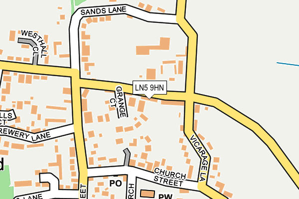 LN5 9HN map - OS OpenMap – Local (Ordnance Survey)