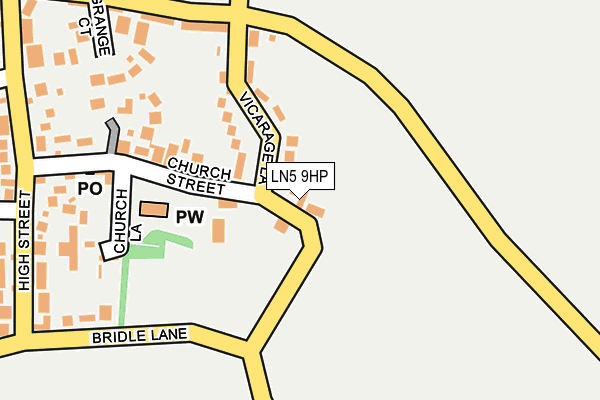 LN5 9HP map - OS OpenMap – Local (Ordnance Survey)