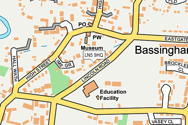 LN5 9HQ map - OS OpenMap – Local (Ordnance Survey)