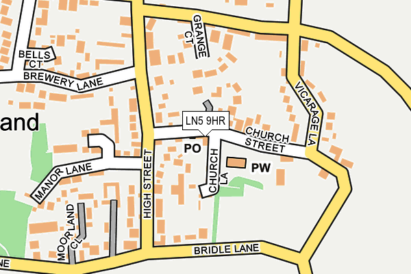 LN5 9HR map - OS OpenMap – Local (Ordnance Survey)