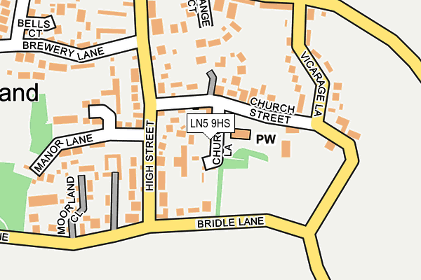 LN5 9HS map - OS OpenMap – Local (Ordnance Survey)