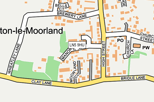LN5 9HU map - OS OpenMap – Local (Ordnance Survey)