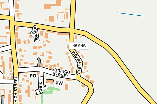 LN5 9HW map - OS OpenMap – Local (Ordnance Survey)