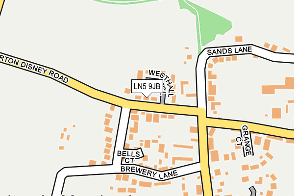 LN5 9JB map - OS OpenMap – Local (Ordnance Survey)