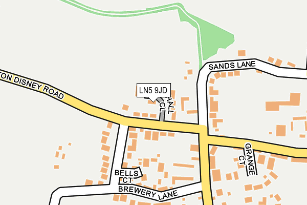LN5 9JD map - OS OpenMap – Local (Ordnance Survey)