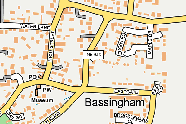 LN5 9JX map - OS OpenMap – Local (Ordnance Survey)