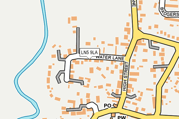 LN5 9LA map - OS OpenMap – Local (Ordnance Survey)