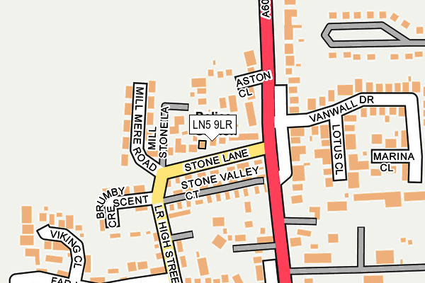 LN5 9LR map - OS OpenMap – Local (Ordnance Survey)