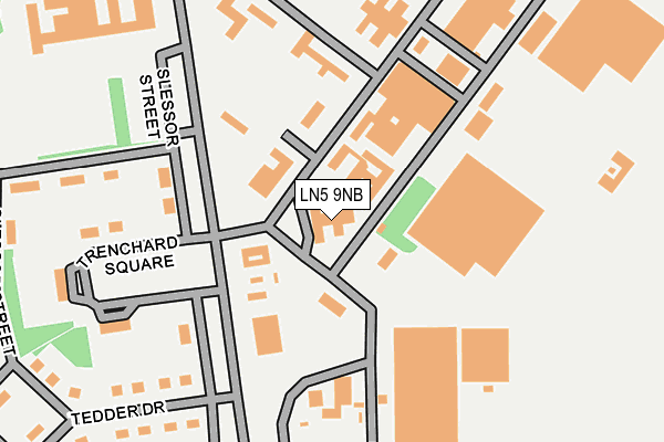 LN5 9NB map - OS OpenMap – Local (Ordnance Survey)