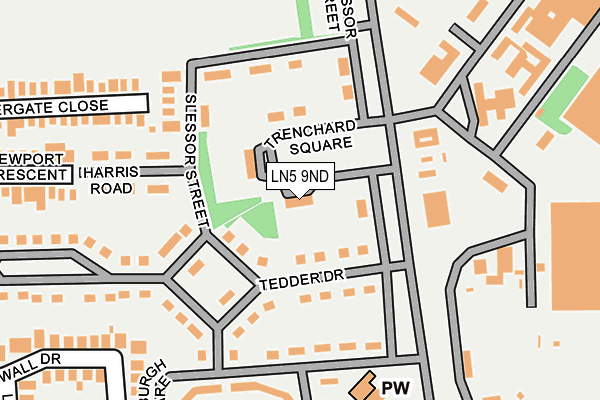 LN5 9ND map - OS OpenMap – Local (Ordnance Survey)