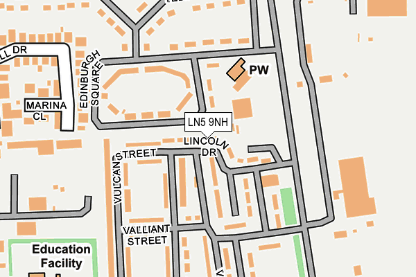 LN5 9NH map - OS OpenMap – Local (Ordnance Survey)