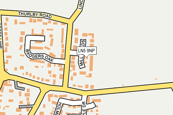 LN5 9NP map - OS OpenMap – Local (Ordnance Survey)