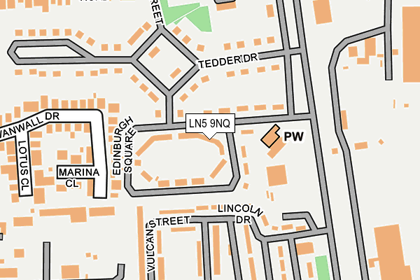 LN5 9NQ map - OS OpenMap – Local (Ordnance Survey)