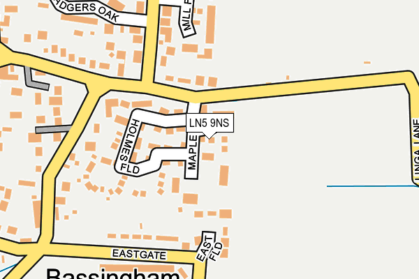 LN5 9NS map - OS OpenMap – Local (Ordnance Survey)