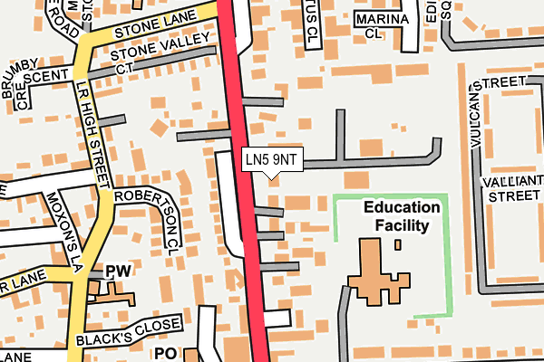 LN5 9NT map - OS OpenMap – Local (Ordnance Survey)