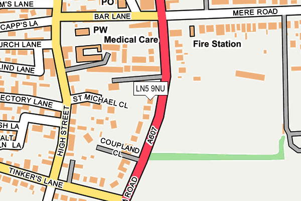 LN5 9NU map - OS OpenMap – Local (Ordnance Survey)