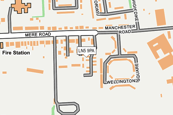 LN5 9PA map - OS OpenMap – Local (Ordnance Survey)