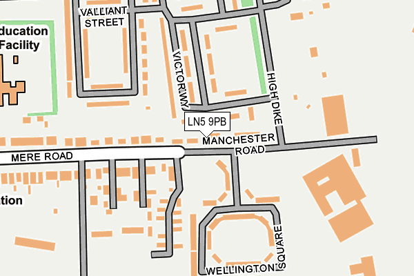 LN5 9PB map - OS OpenMap – Local (Ordnance Survey)