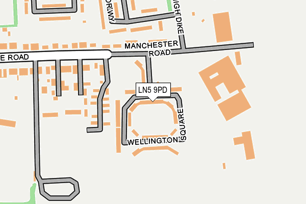 LN5 9PD map - OS OpenMap – Local (Ordnance Survey)