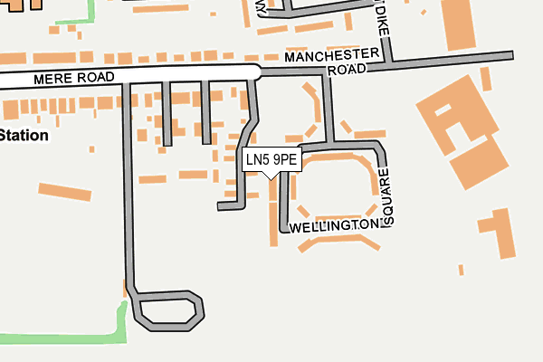 LN5 9PE map - OS OpenMap – Local (Ordnance Survey)