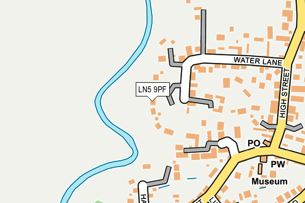 LN5 9PF map - OS OpenMap – Local (Ordnance Survey)