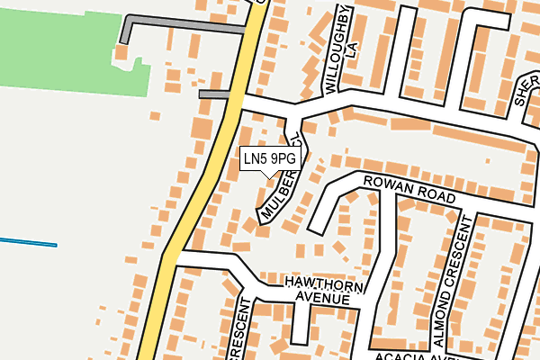 LN5 9PG map - OS OpenMap – Local (Ordnance Survey)