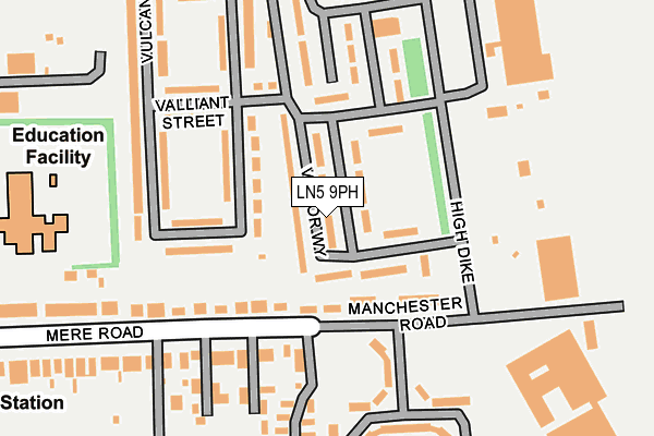 LN5 9PH map - OS OpenMap – Local (Ordnance Survey)