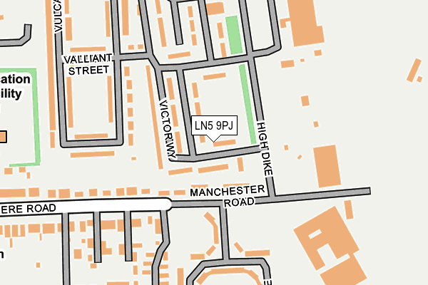 LN5 9PJ map - OS OpenMap – Local (Ordnance Survey)