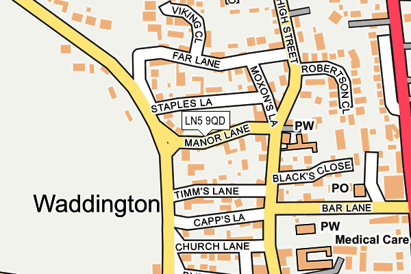 Map of S P GROUNDWORKS (LINCS) LTD at local scale