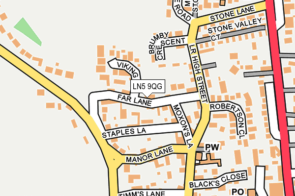 LN5 9QG map - OS OpenMap – Local (Ordnance Survey)