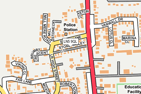 LN5 9QL map - OS OpenMap – Local (Ordnance Survey)