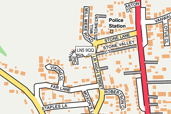 LN5 9QQ map - OS OpenMap – Local (Ordnance Survey)