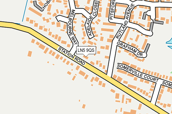 LN5 9QS map - OS OpenMap – Local (Ordnance Survey)